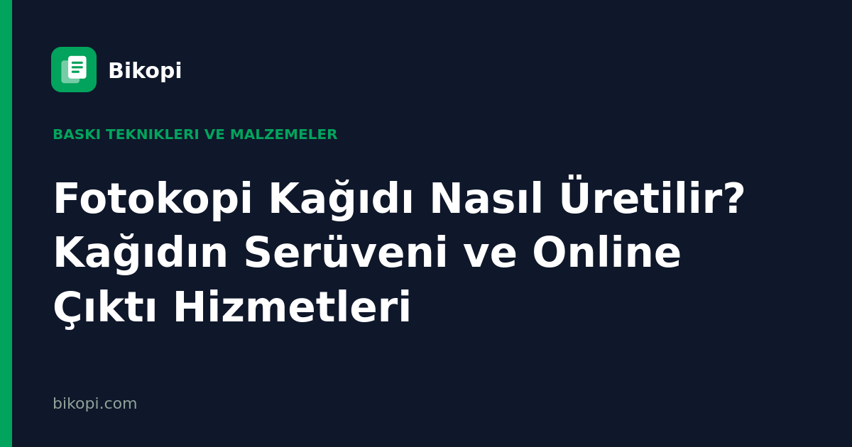 Fotokopi Kağıdı Nasıl Üretilir? Kağıdın Serüveni ve Online Çıktı Hizmetleri